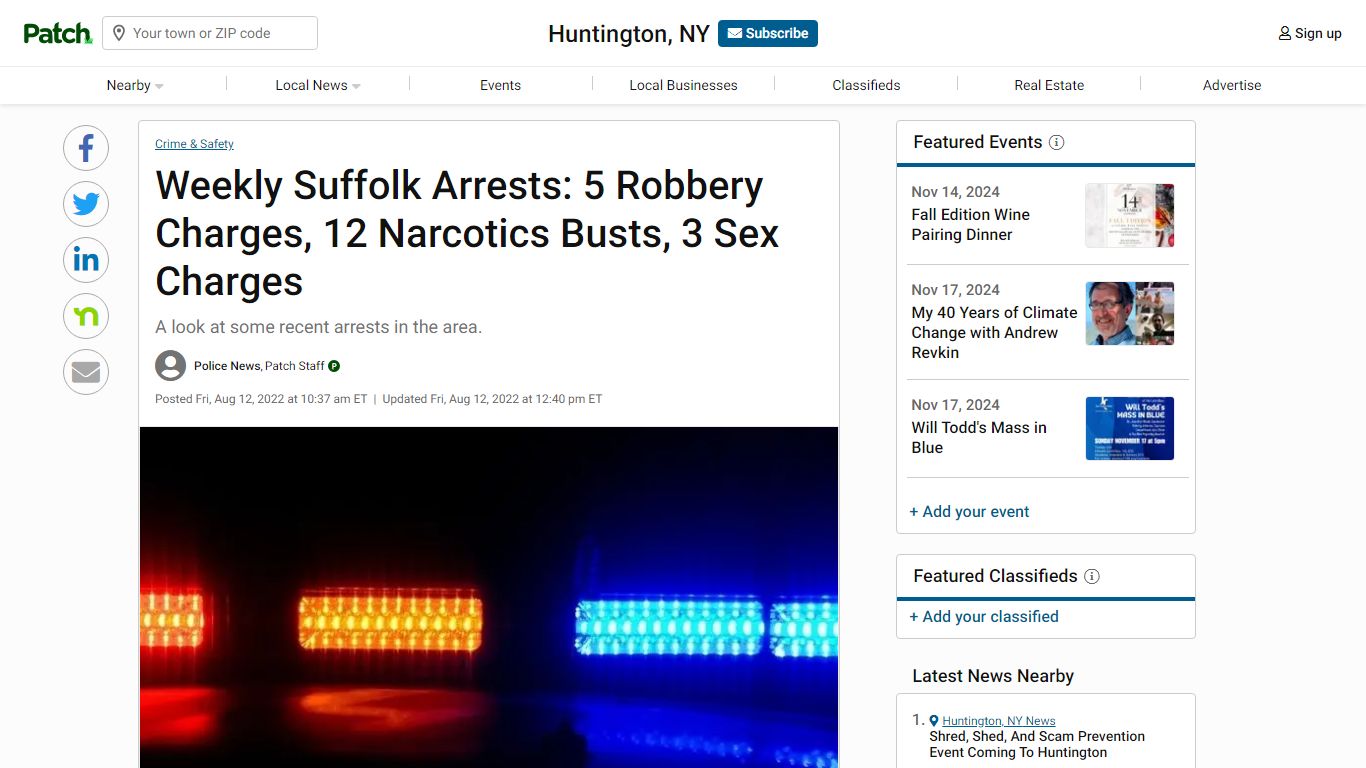 Weekly Suffolk Arrests: 5 Robbery Charges, 12 Narcotics Busts ... - Patch